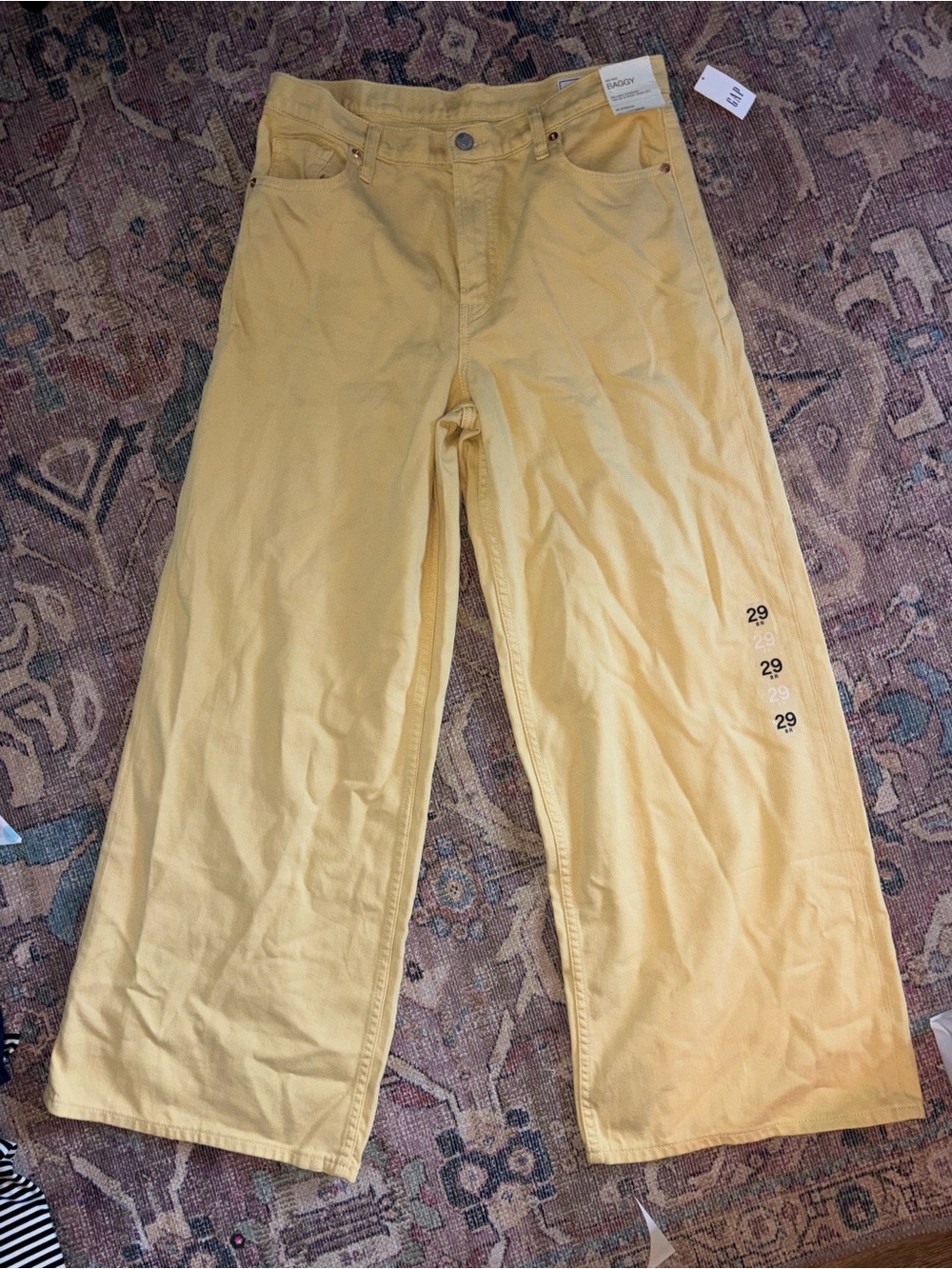 GAP butter yellow baggy ultrasolft denim - NWT